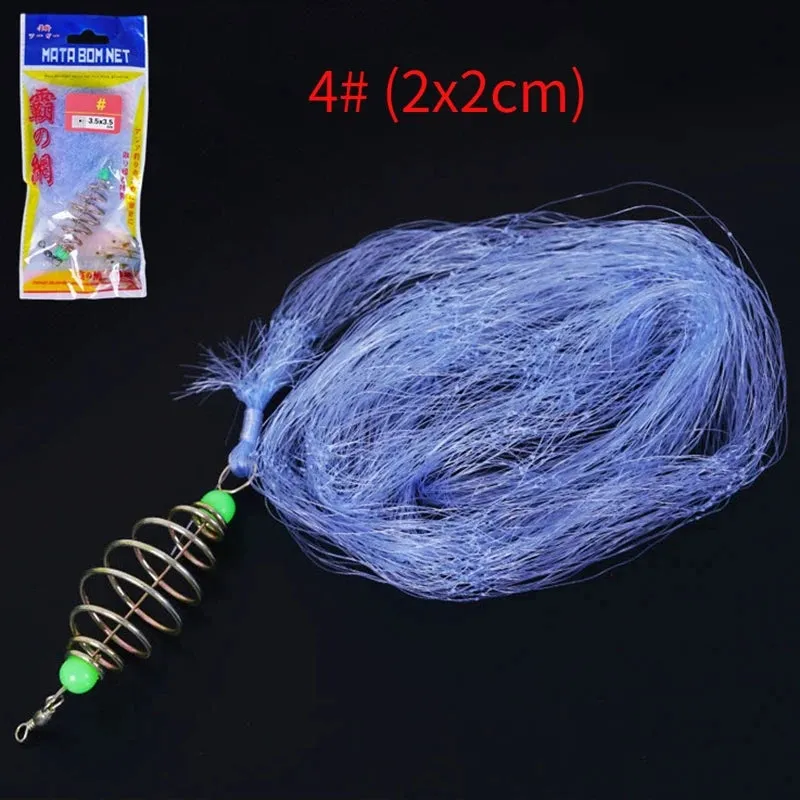 11 Size Fishing Net Trap Mesh Luminous Bead Netting Sea Fish Net Tackle Design Copper Shoal Cast Gill Feeder Fishing Trap