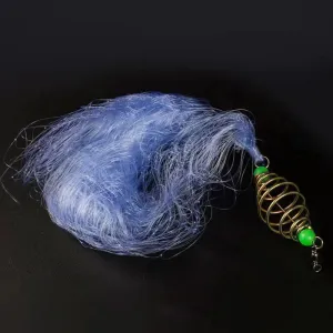11 Size Fishing Net Trap Mesh Luminous Bead Netting Sea Fish Net Tackle Design Copper Shoal Cast Gill Feeder Fishing Trap
