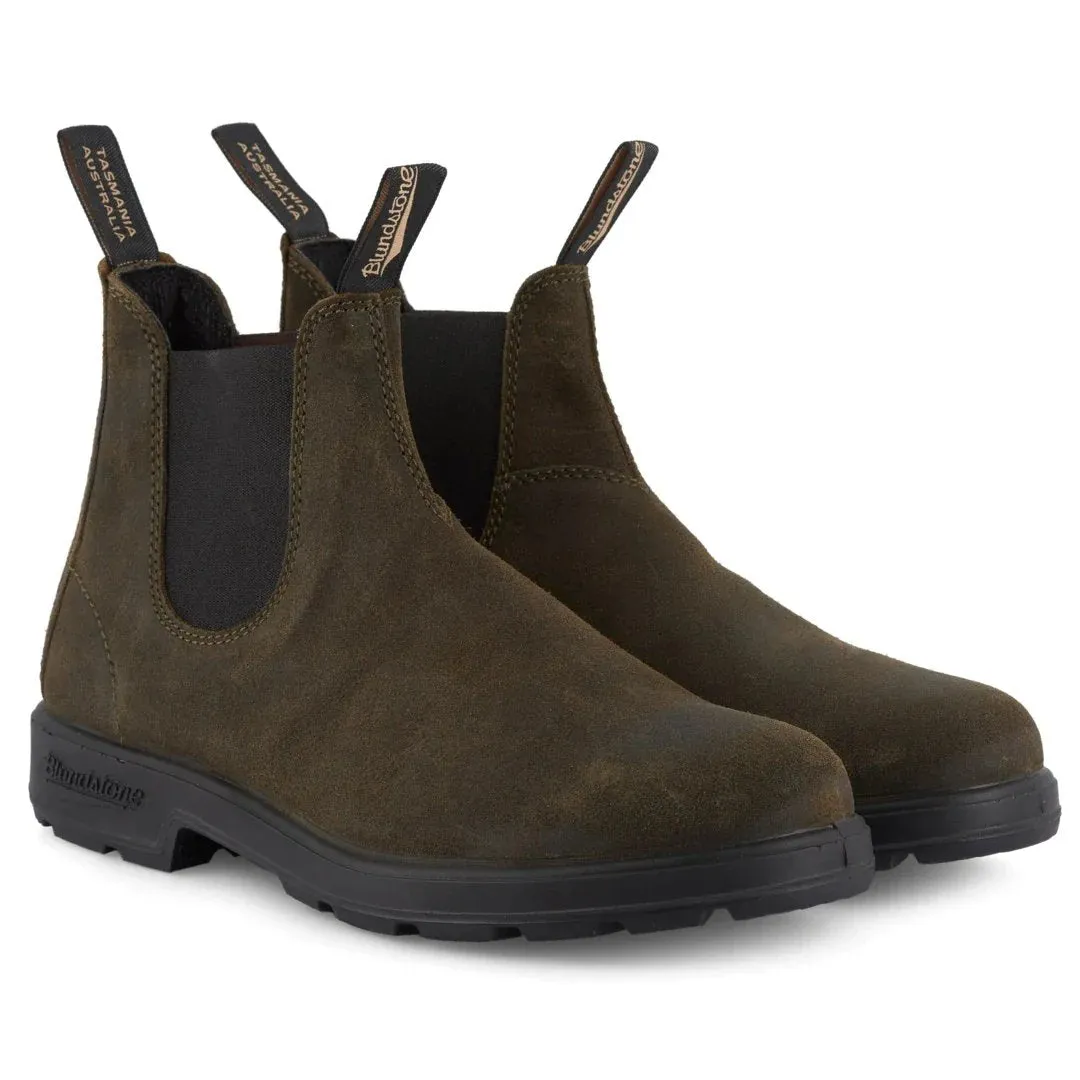 1615 Dark Olive Waxed Suede Boots