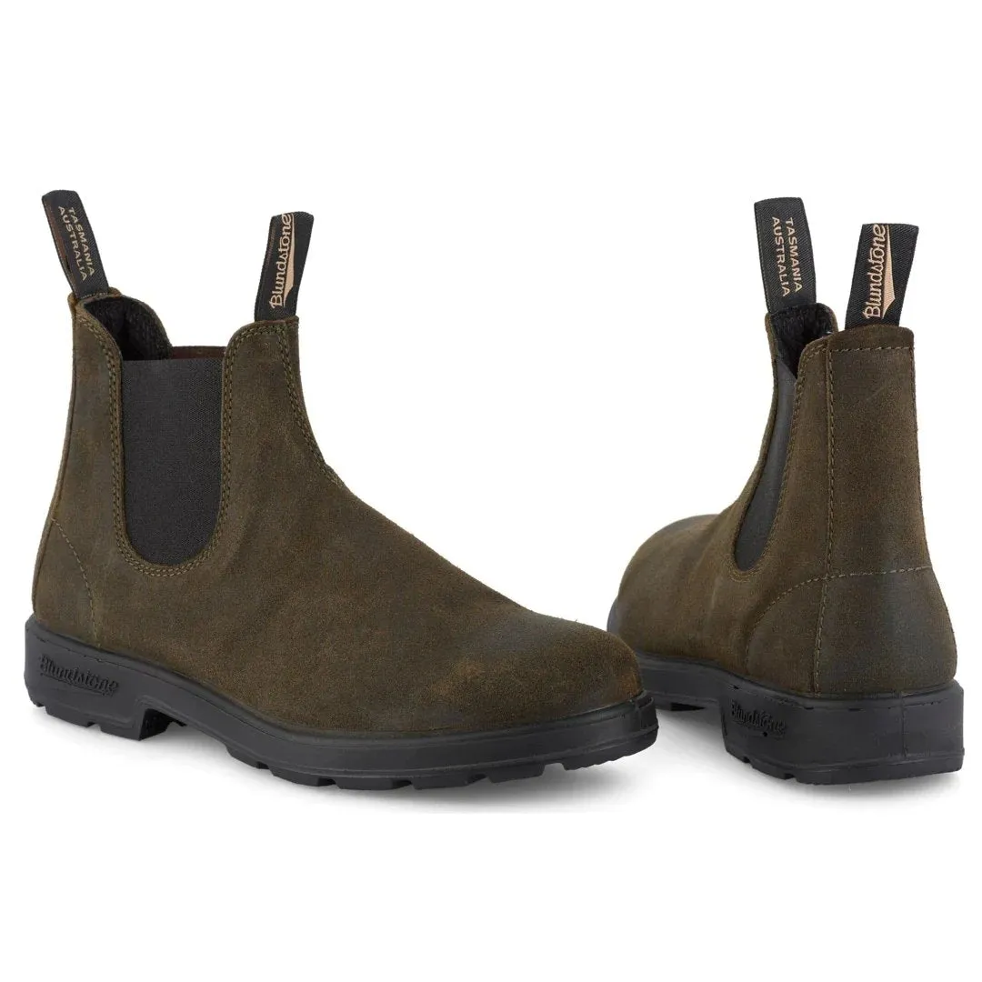1615 Dark Olive Waxed Suede Boots