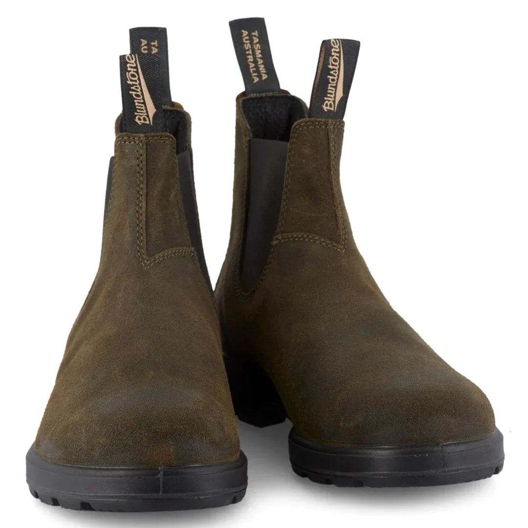 1615 Dark Olive Waxed Suede Boots