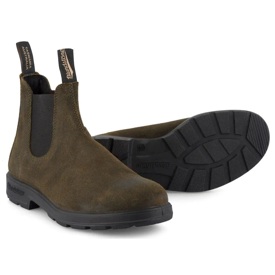 1615 Dark Olive Waxed Suede Boots