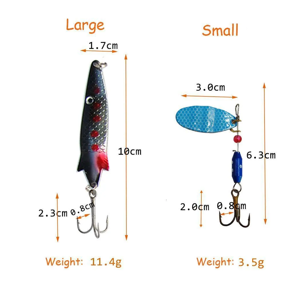 30pcs/lot Spoon Metal fishing lure