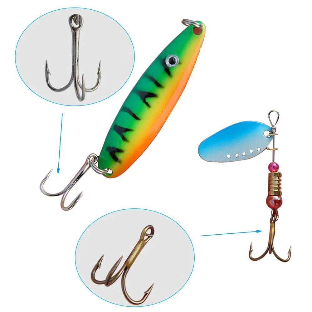 30pcs/lot Spoon Metal fishing lure