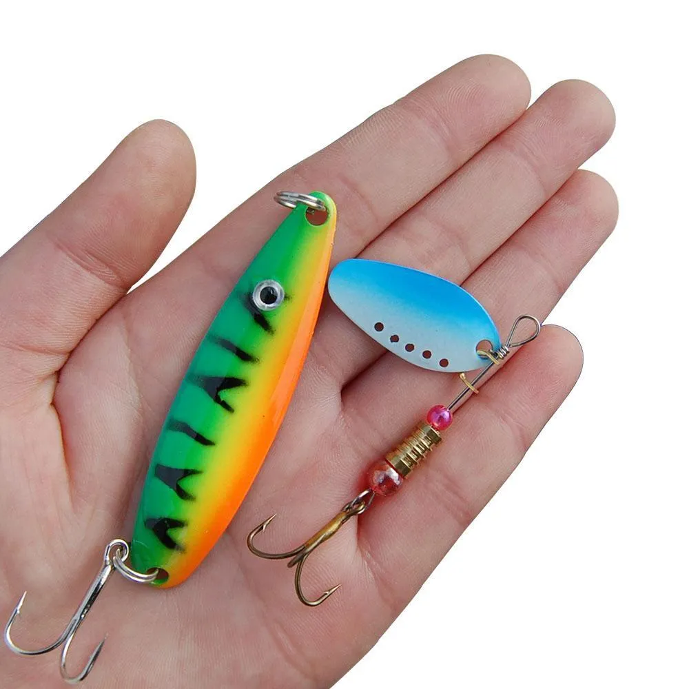 30pcs/lot Spoon Metal fishing lure