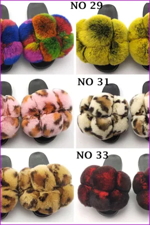 {5-7 days wait for make} New Fluffy Rabbit Balls Slides F838