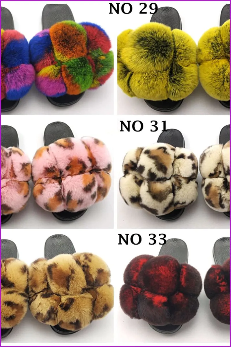 {5-7 days wait for make} New Fluffy Rabbit Balls Slides F838