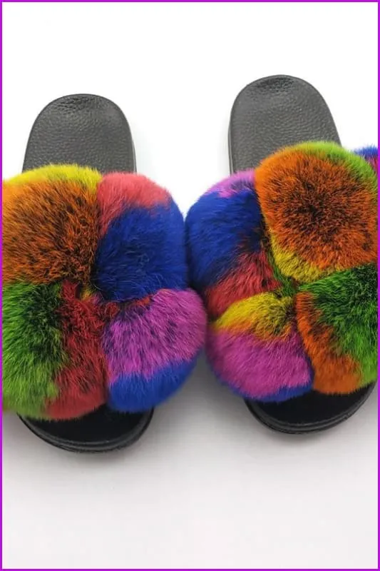 {5-7 days wait for make} New Fluffy Rabbit Balls Slides F838
