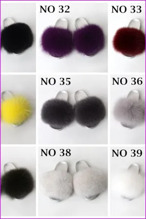 {5-7 days wait for make} Silver Sole Fluffy Fur Slides F956