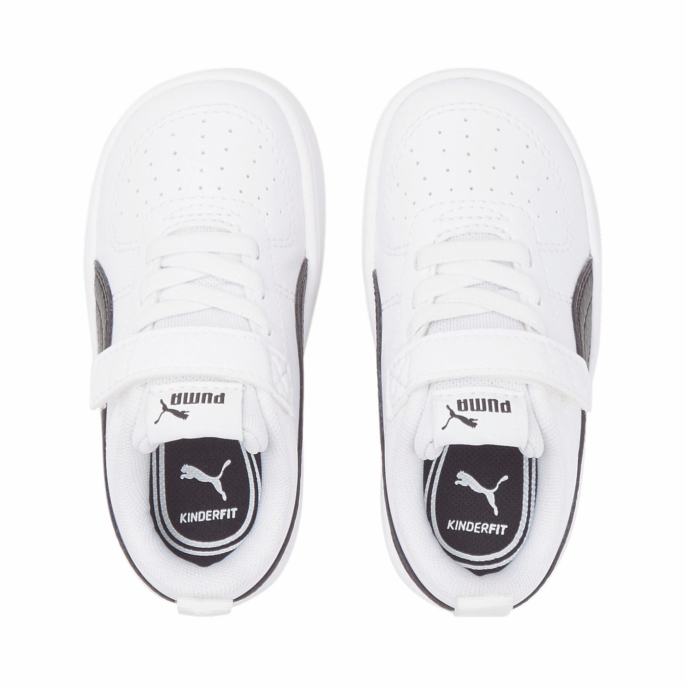 compression sock Puma scarpa Sneakers da bambino con velcro Rickie AC + Inf 384314 03 bianco-nero