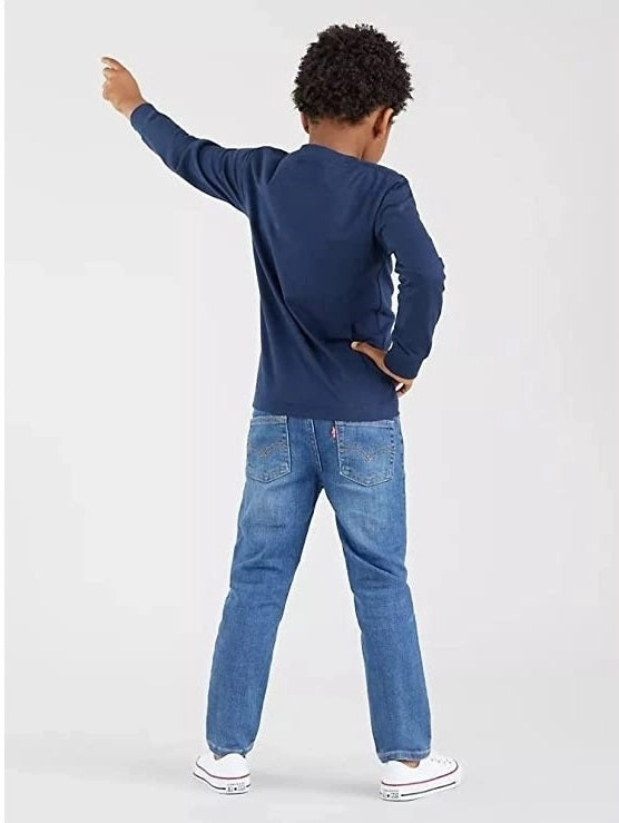 Solid Color Heather Jersey Material Levi's Kids T-shirt manica lunga da ragazzo Batwing 8E8646 9E8646 C8D dress blue