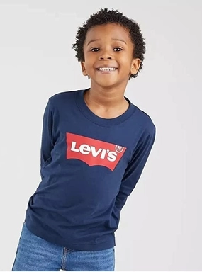 Layering Fashion Unisex Levi's Kids T-shirt manica lunga da ragazzo Batwing 8E8646 9E8646 C8D dress blue