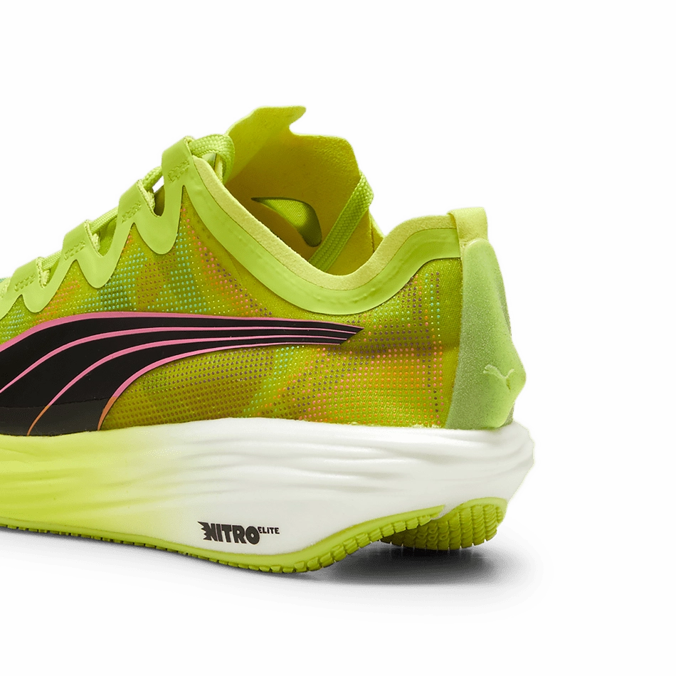 Puma Fast-FWD Nitro Elite Psychedelic Rush Women's  Running Shoes SS24 Lime Pow-Puma Black-Poison Pink Seamless Design Minimal Look