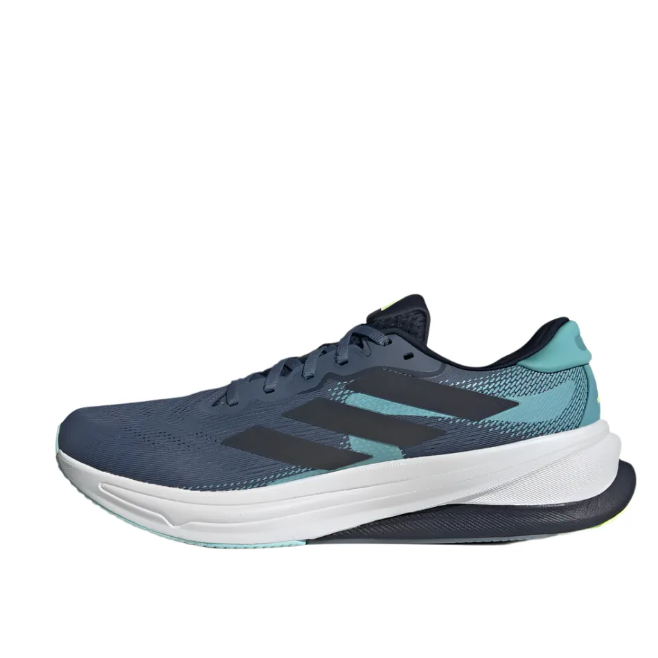 standard - fit Comfort - mold Adidas Men's Supernova Solution 2 Running Shoes in Preloved Ink/Legend Ink/Mint Ton AW25