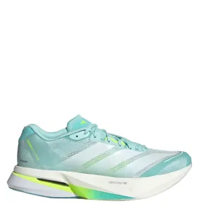 All Walks Dynamic Heel Counter Adidas Women's Boston 13 Running Shoes in Semi Flash Aqua/Zero Metalic/Lucid Lemon AW25