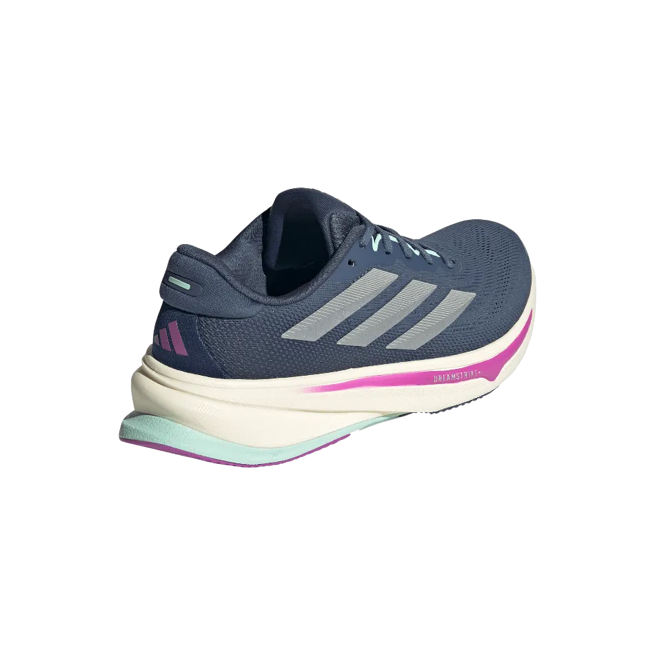 Adidas Women's Supernova Rise 2 Running Shoes in Preloved Ink/Matte Silver/Preloved Ink SS25 Responsive foam Strong Cushion