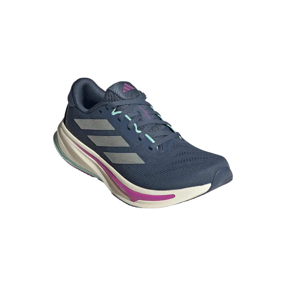 Smooth Soles Adidas Women's Supernova Rise 2 Running Shoes in Preloved Ink/Matte Silver/Preloved Ink SS25