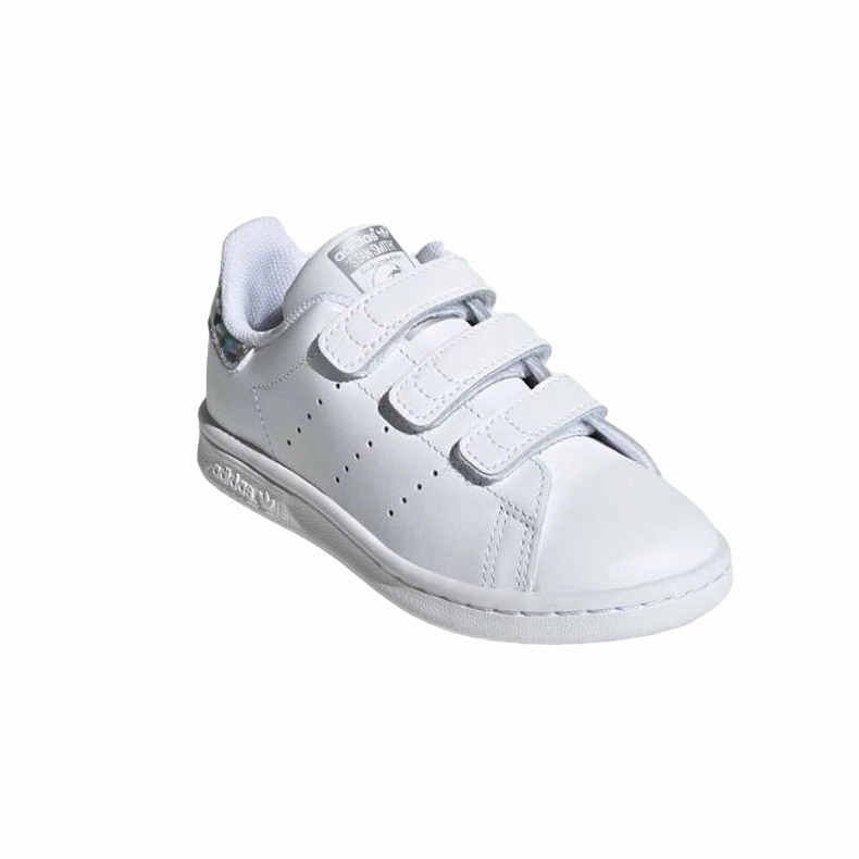 Adidas Originals scarpa sneakers da bambina Stan Smith CF I EE8485 bianco zipper - closure shoes circus - themed running gear