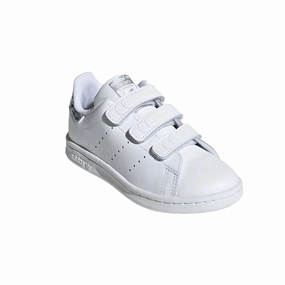 Adidas Originals scarpa sneakers da bambina Stan Smith CF I EE8485 bianco zipper - closure shoes circus - themed running gear