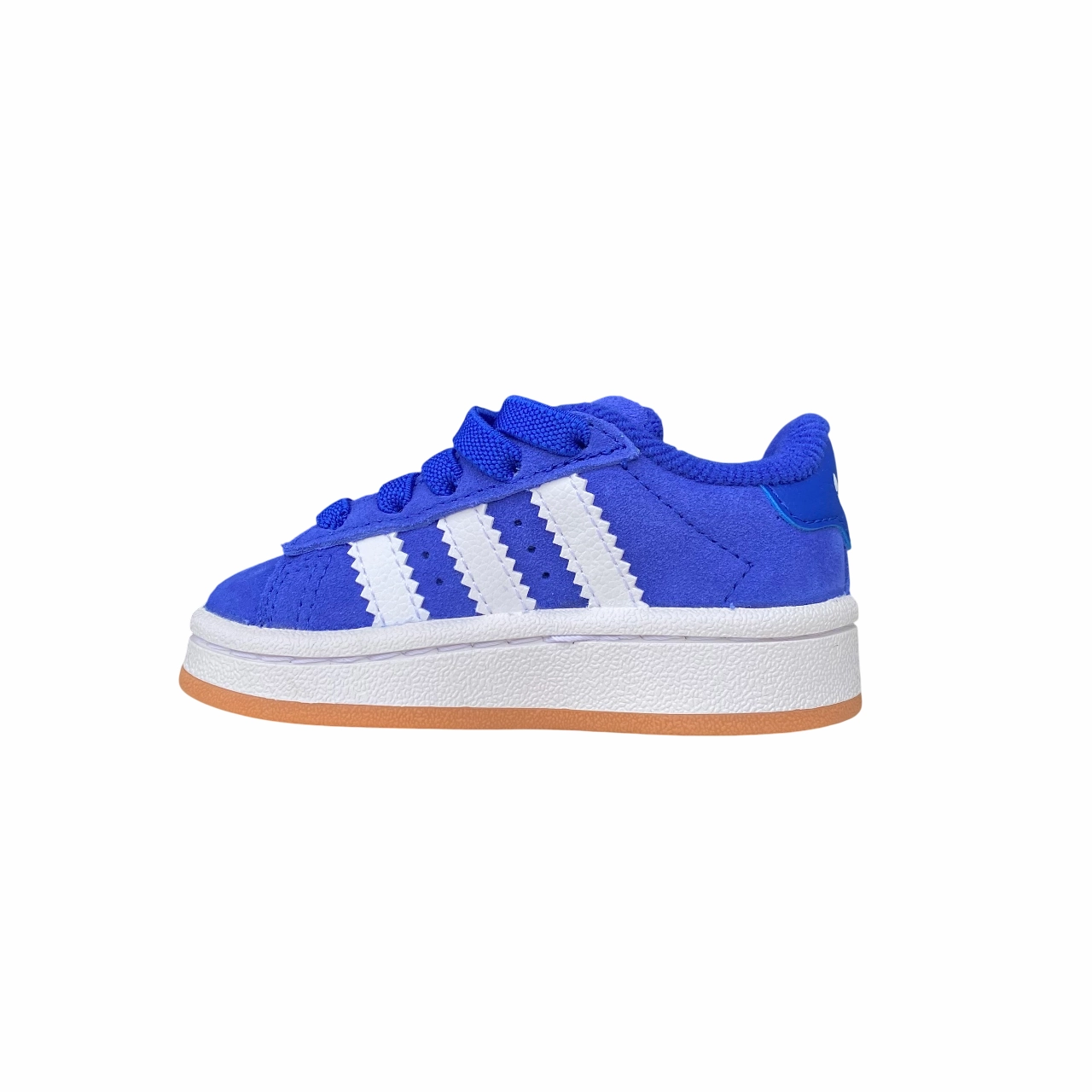 Adidas Originals scarpa sneakers da bambino con strappo e laccio elastico Campus 00s JR5787 blu-bianco Pronation Control