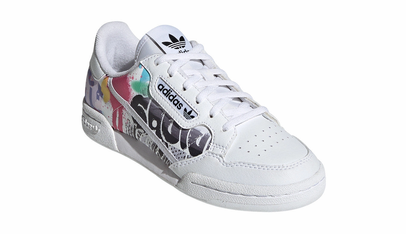 beach running Adidas Originals scarpa sneakers da ragazzo Continental 80 EE6484 bianco