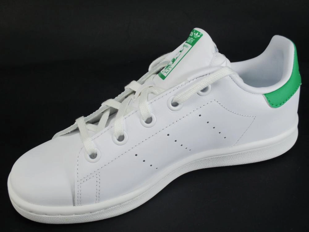 Air Channel Design Adidas Originals scarpa sneakers per ragazzi Stan Smith BA8375 bianco-verde