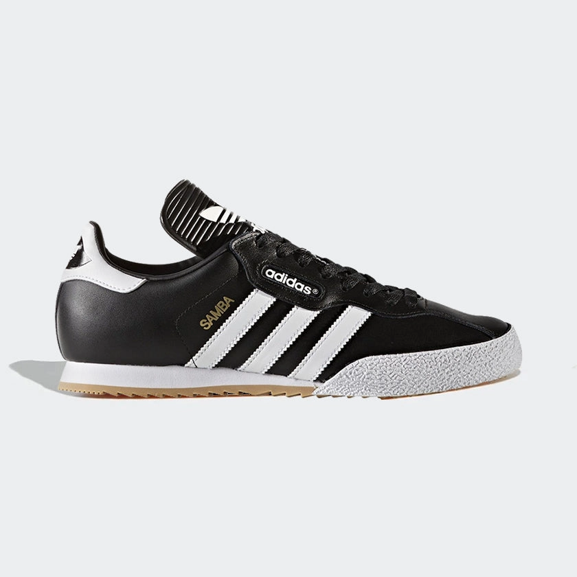adidas Samba Super Men's Black Leather Trainers 019099 on - road shoes