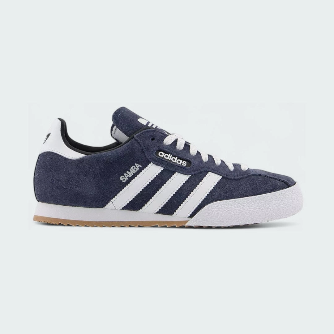 gym floor Training Footwear adidas Samba Super Suede Navy Men's 019332