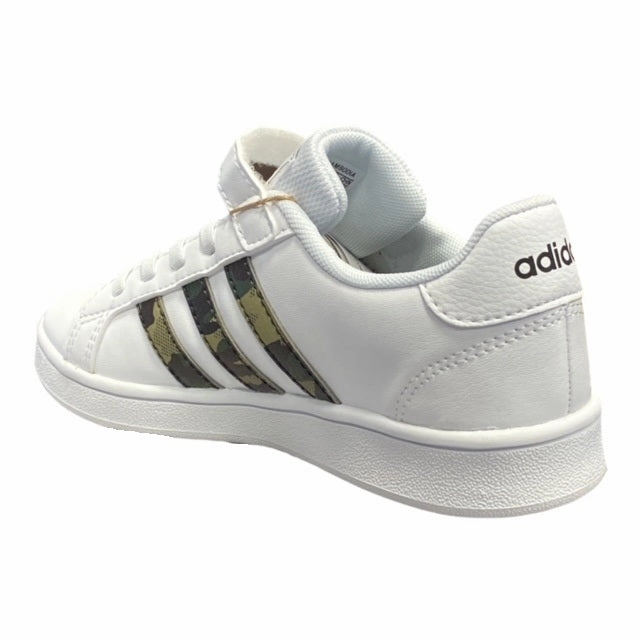 Shock Absorption Core nubuck shoes Adidas scarpa da ginnastica da bambini Grand Court EL C GZ1085 white-camu
