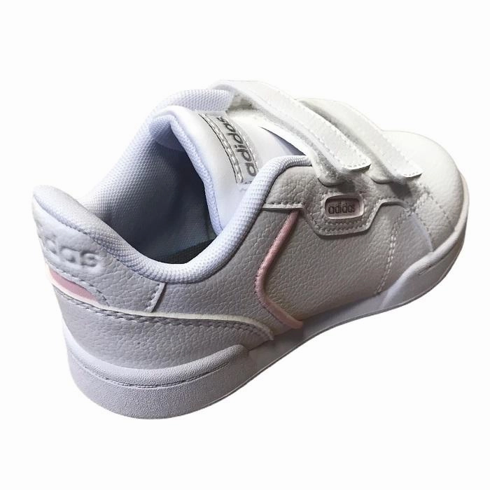 Adidas scarpa sneakers con strappo da bambina Roguera I FW3280 bianco-rosa Low Drop Platform Anti Static Materials