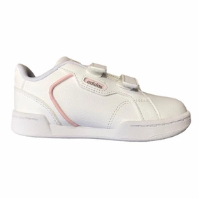 Adidas scarpa sneakers con strappo da bambina Roguera I FW3280 bianco-rosa Comfort Fit Lining Grounded Sensation