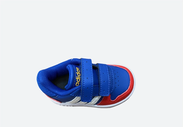 Adidas scarpa sneakers da infante Hoops 2.0CMF I FY9445 blu-rosso-bianco running on beach shoes Torque Control