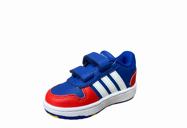 Adidas scarpa sneakers da infante Hoops 2.0CMF I FY9445 blu-rosso-bianco running for a way to stay free Elastic laces