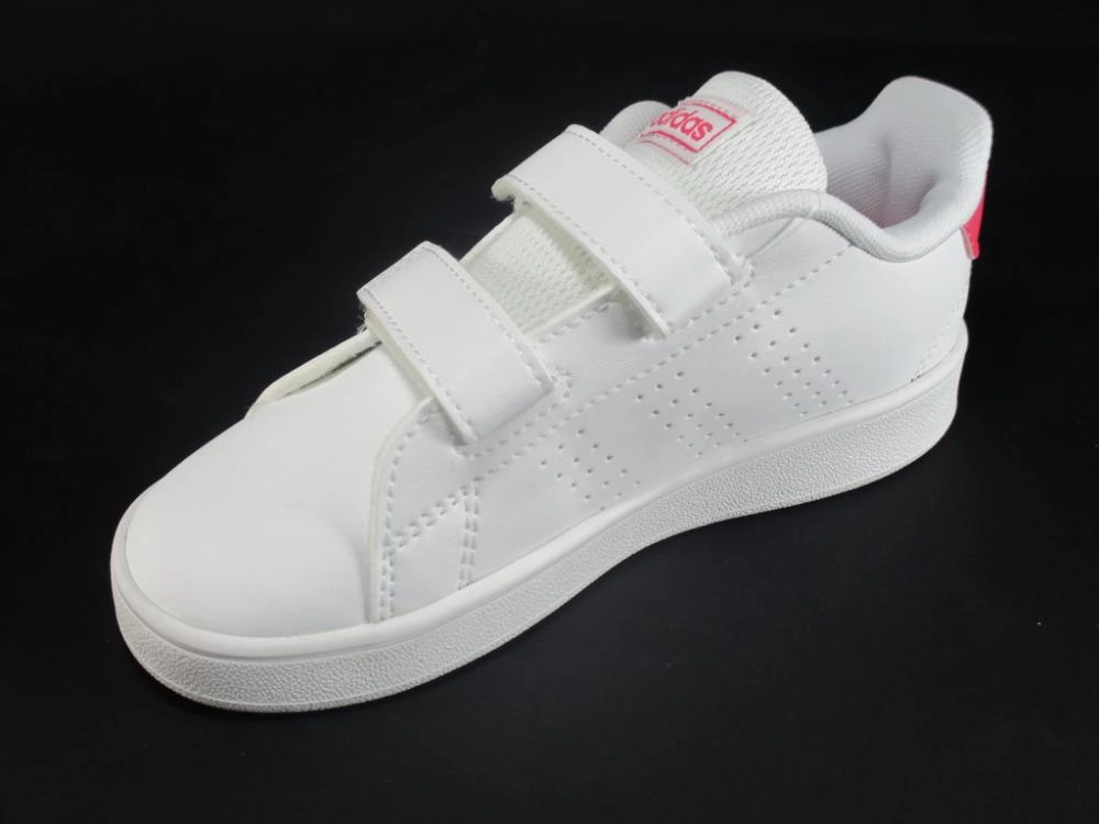 Adidas scarpa sneakers da ragazza Advantage EF0300 bianco-rosa Vibration Reduction Tech