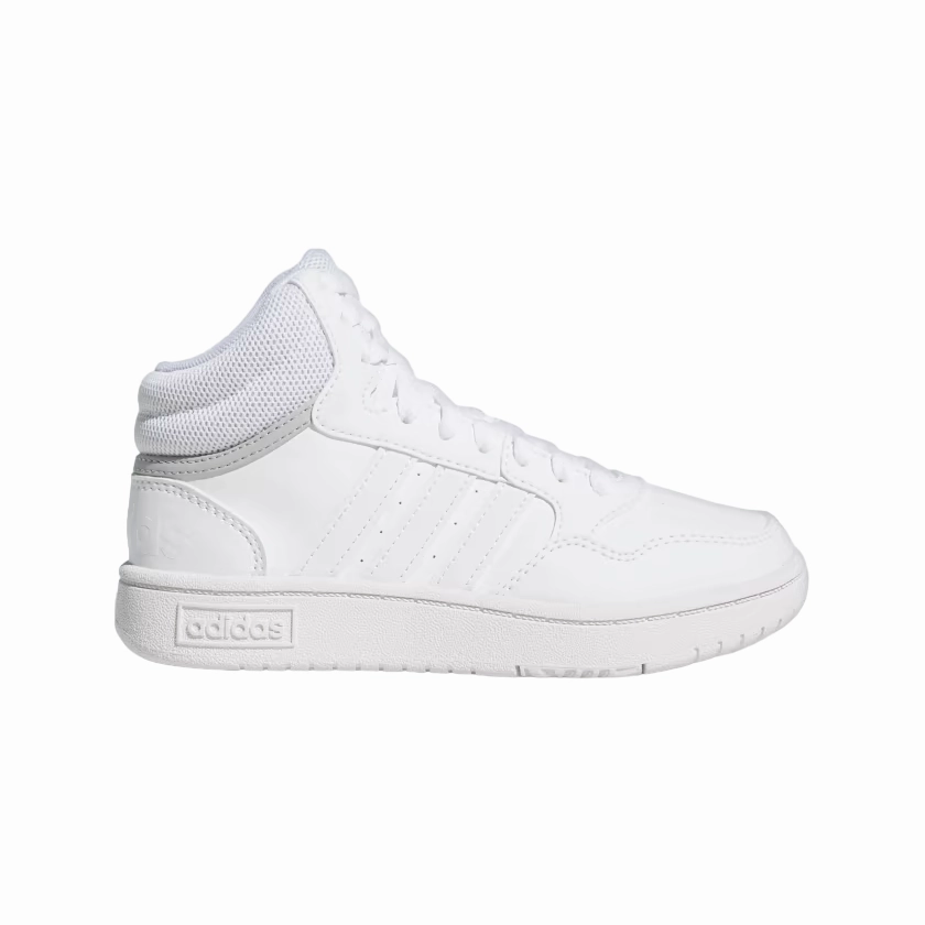 Adidas scarpa sneakers da ragazzi Hoops Mid 3.0 GW0401 bianco grigio Endurance Support