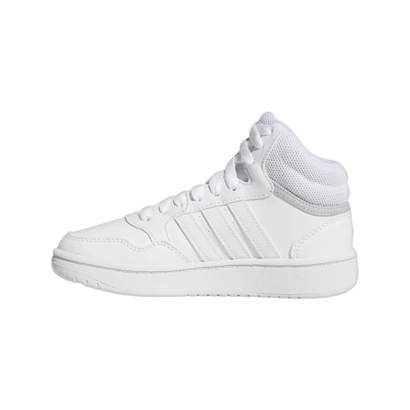 Adidas scarpa sneakers da ragazzi Hoops Mid 3.0 GW0401 bianco grigio shock - absorbing shoe attributes OdorResistant