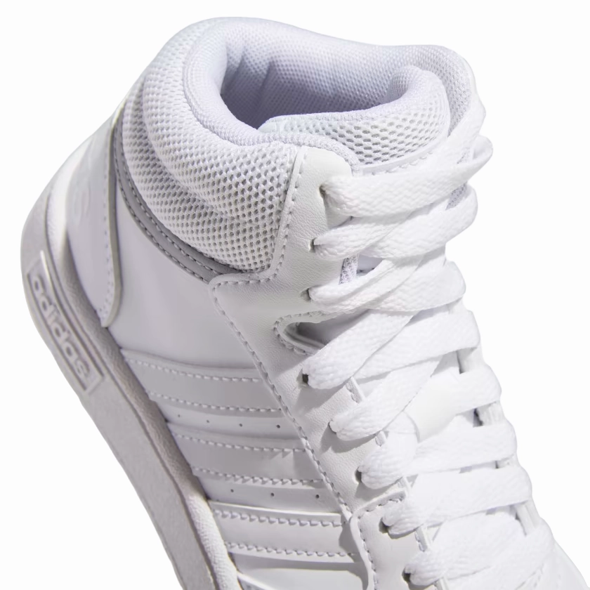 Adidas scarpa sneakers da ragazzi Hoops Mid 3.0 GW0401 bianco grigio beach running shoe environment
