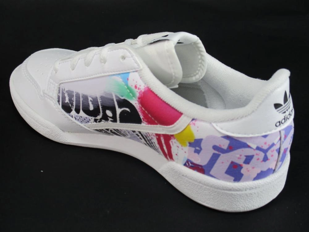 Adidas scarpa sneakers da ragazzo Continental 80 C EE6506 bianco retro shoes Reinforced Eyelet Design