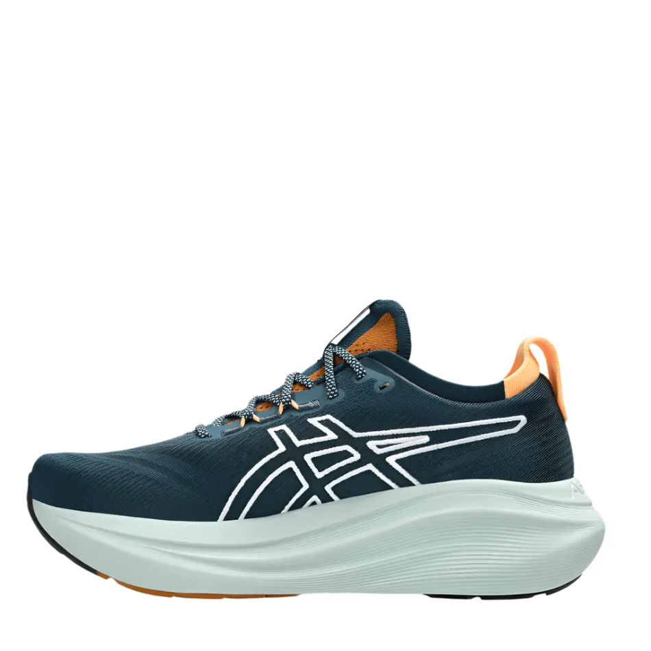 Lightweight Durable Build ASICS Men's GEL-NIMBUS 27 TR Running Shoes in Nature Bathing/Tranquil Teal AW25
