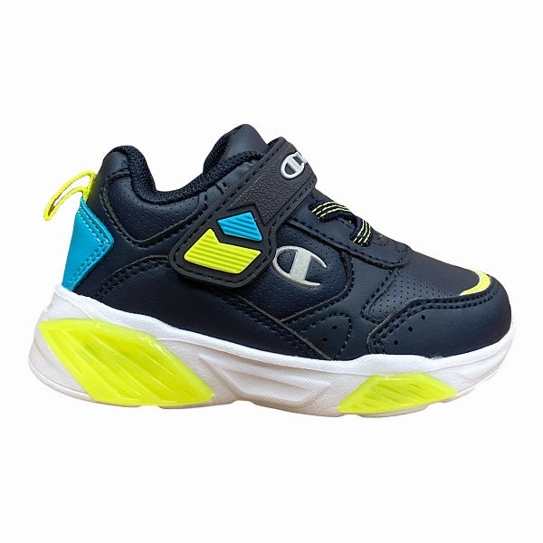 running in a fixed bridge area shoes Pressure Zoned Cushioning Champion scarpa da ginnastica da bambino con luci Wave S32130 CHA BS501 NNY blu