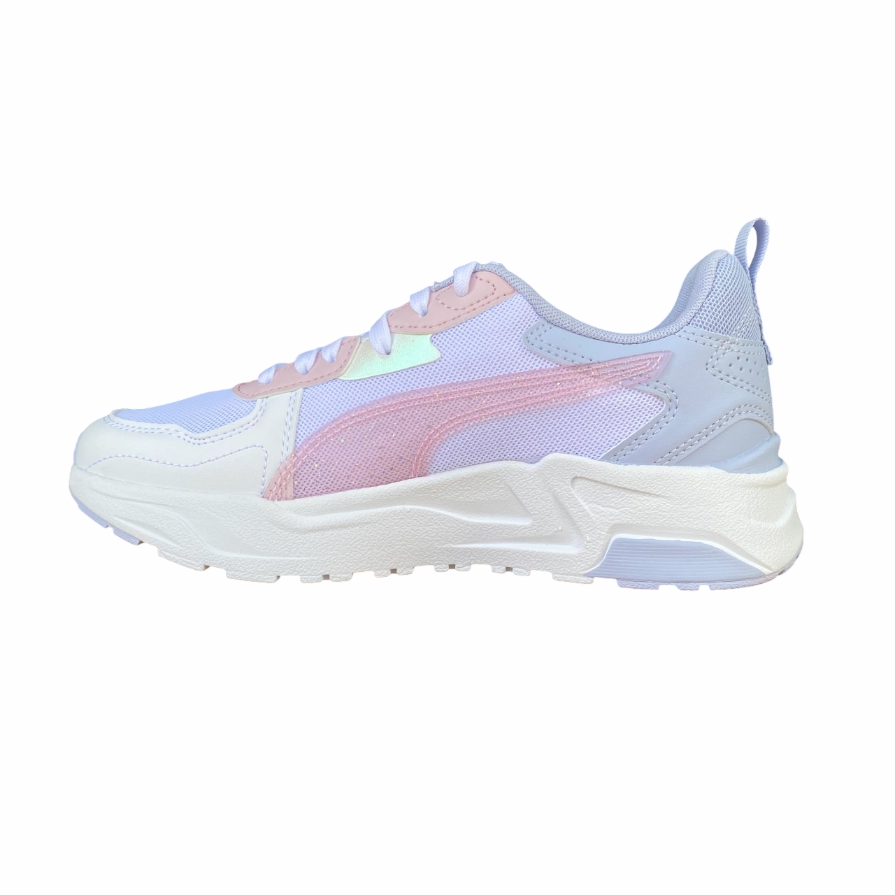 Puma scarpa sneakers da ragazza Trinity Lite Blurry 402265-01 bianco-malva bold - patterns shoes