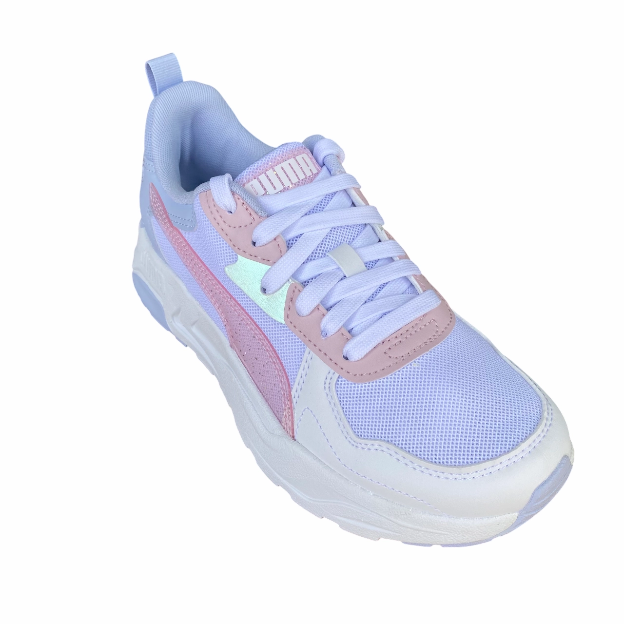 Balanced Cushion Distribution Puma scarpa sneakers da ragazza Trinity Lite Blurry 402265-01 bianco-malva