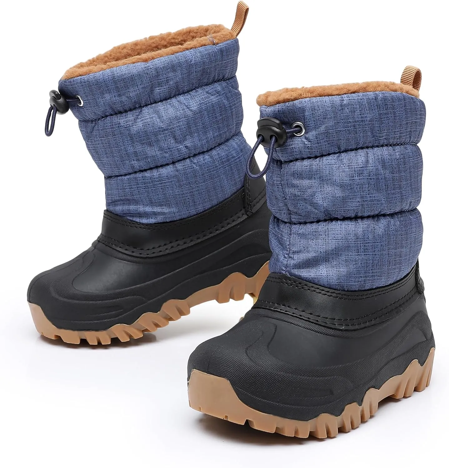 Ahannie Kids Boys Girls Winter Snow Boots Waterproof Anti-Slip Warm Outdoor Shoes (Toddler/Little Kid)