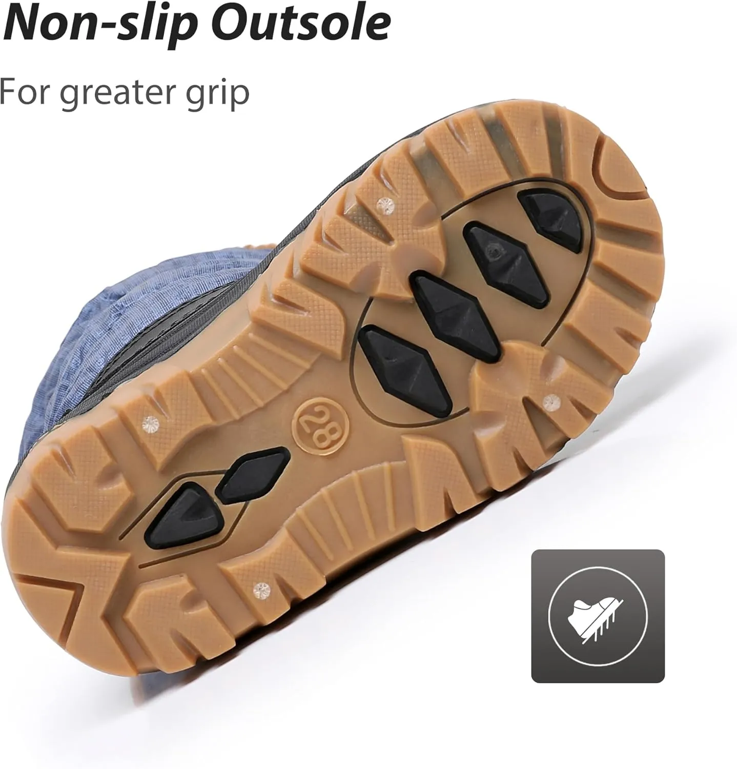 Ahannie Kids Boys Girls Winter Snow Boots Waterproof Anti-Slip Warm Outdoor Shoes (Toddler/Little Kid)