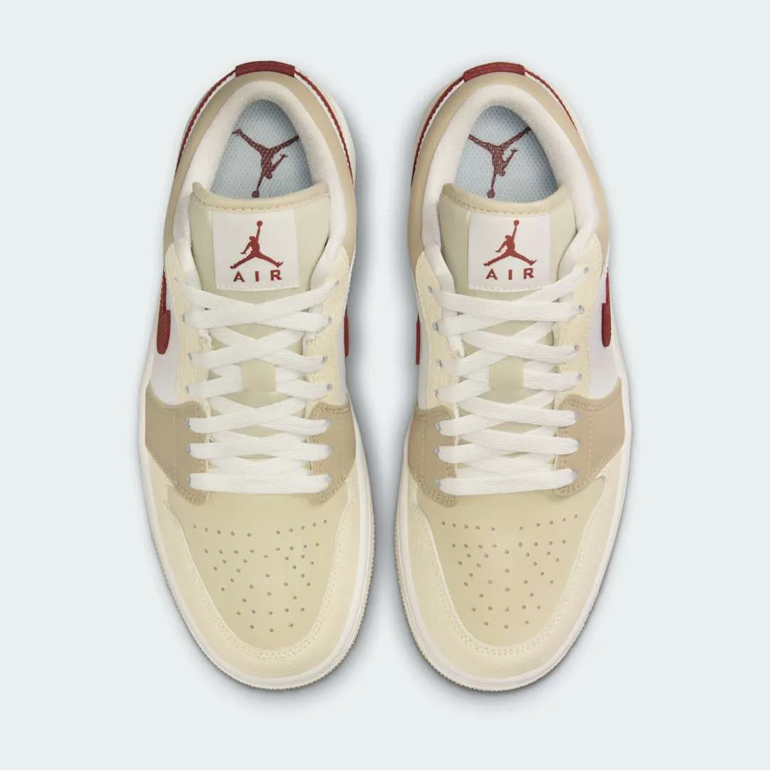 Air Jordan 1 Low Beige Leather Women's Trainers HV6530 100 Motion Control Technology