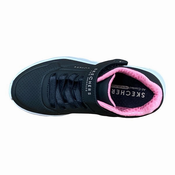 fixed insole shoes multi - use shoes Skechers scarpa sneakers da bambina Uno Lite 310451L/BKRG nero-rosa-oro