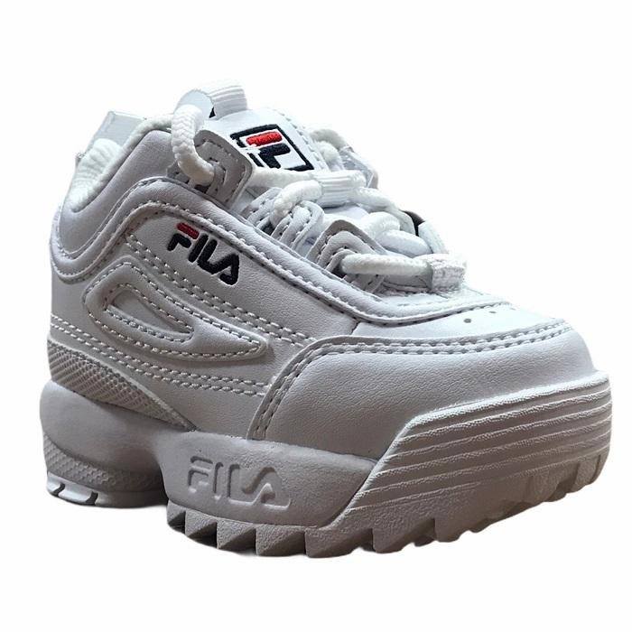 Fila sneakers da bambino Disruptor Infant 1010826.1FG bianco Heel Clutching System