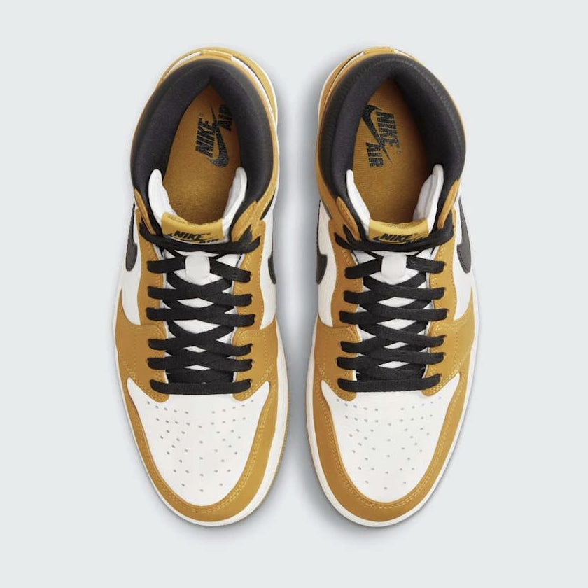 Air Jordan 1 Retro High OG Men's Yellow Trainers DZ5485 701 waterproof - feature shoes Breathable Interior Lining