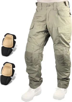 Airsoft Pants with Knee Pads Tatical Pants Men Combat Trousers Multiple Pocket Hook-and-Loop Adjuster