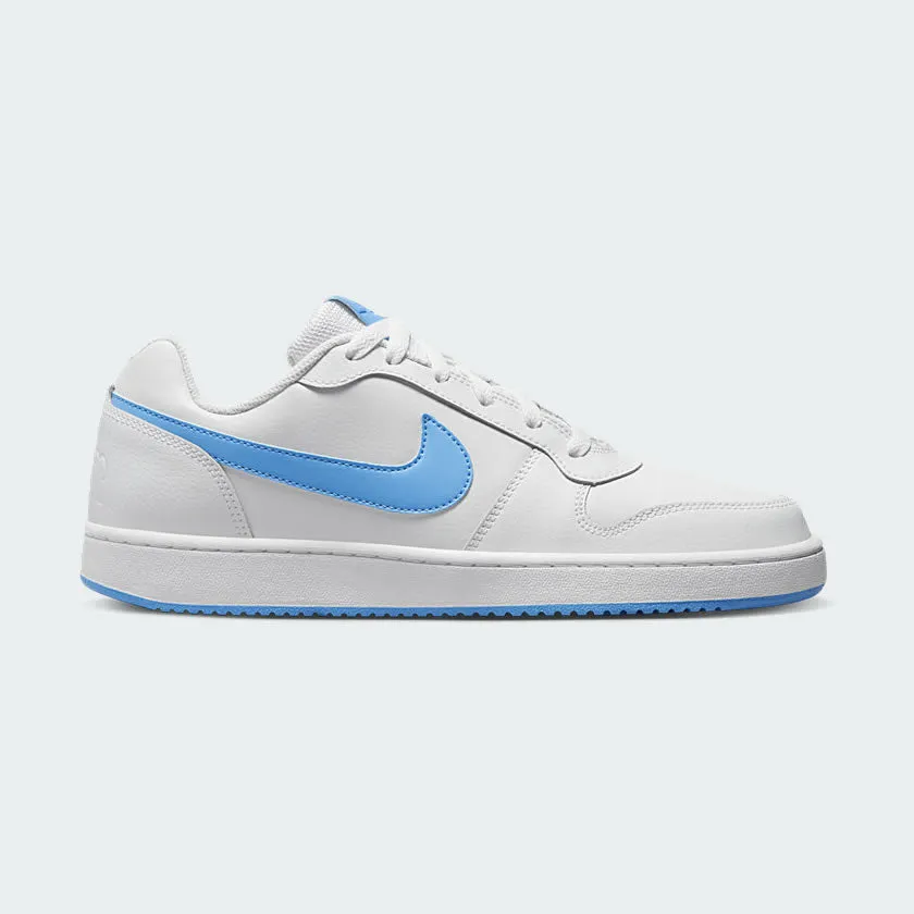 Nike Ebernon Low Men's White/Blue Leather Trainers AQ1775 102 pre - race jitters mesh construction